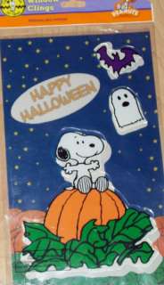 Snoopy Halloween Great Pumpkin Jelz Gel z Window Cling  