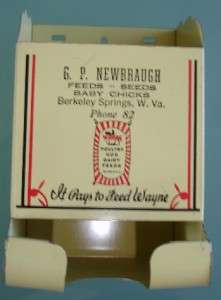 Hog Dairy Poultry Feed Seed Baby Chick Match Safe G P Newbraugh 