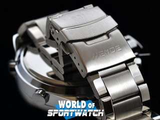 Stainless Steel Quartz Led Analog Sport Watch Men WEIDE  