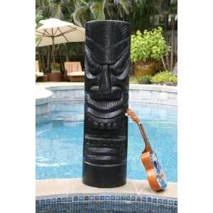  BIG KAHUNA TIKI BLACK TIKI TOTEM   40 TIKI DECOR