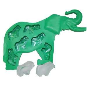  Elephant Zoo Cubes Ice Cube Tray Mold: Kitchen & Dining