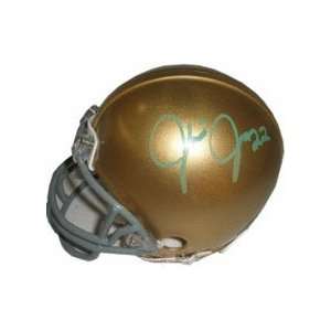   Autographed Notre Dame Fighting Irish Replica Mini Football Helmet