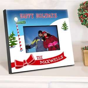   Baby Keepsake: Personalized North Pole Christmas Picture Frame: Baby