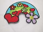 Peace Heart Rainbow Love Embroidered Iron On Patch Red items in 1 