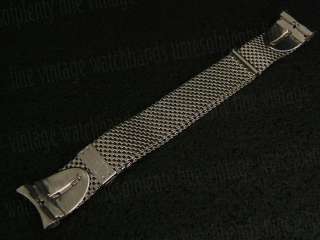 Unused NOS 3/4 19mm Forstner Stainless Steel Mesh 1950s Vintage Watch 
