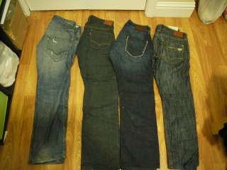 Lot of 4 Mens Levis RED Jeans slim straight 32x32,32x30  