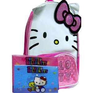  Cute Hello Kitty Face Backpack and Folders Toys & Games