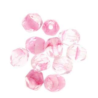 Czech Fire Polish Glass Beads 4mm Round Pink Rose Quartz (50)  