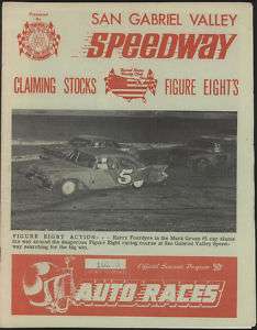 1970s San Gabriel Valley Speedway, Auto Races Program  
