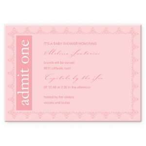  Pink Admit One Baby Shower Invitation: Everything Else
