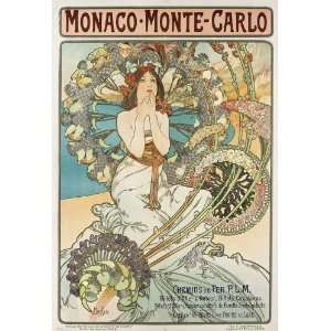   Maria Mucha   32 x 48 inches   Monaco, Monte Carlo: Home & Kitchen