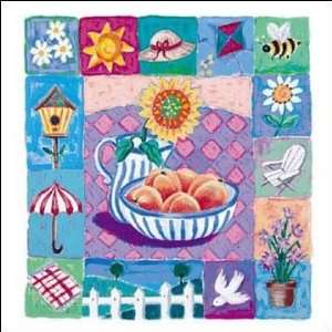   Picnic Basket III   Artist Carlos Sanchez   Poster Size 8 X 8 inches