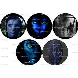   Set of 5 AVATAR Pinback Buttons 1.25 Pins 2009 Movie: Everything Else