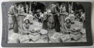 Native Market Island of BALI Women Bare Breats Dutch East Indies 