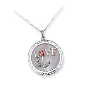 Gold plated Sterling Silver Postage Stamp Love Letters Necklace   16 