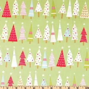  Christmas Trees Green Fabric By The Yard: Arts, Crafts & Sewing