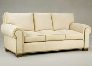 Saddle/Vanilla Contemporary Sofa Couch  