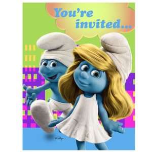  Lets Party By Hallmark Smurfs Invitations 
