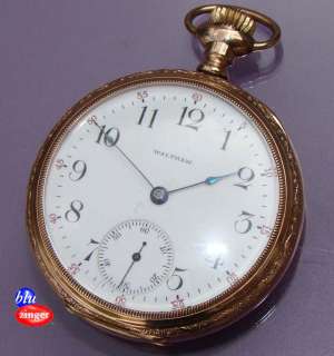Antique WALTHAM 15 Jewel Gold Filled CRESCENT Case Pocket Watch  