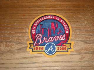 ATLANTA BRAVES 40TH ANNIVERSARY COLLECTORS PATCH 4 MLB  