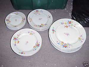 Vintage Lot 16 pc UNION K Czechoslovakia Plates Dishes  