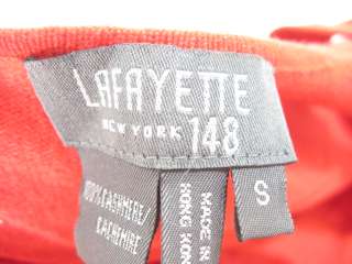 You are bidding on a LAFAYETTE 148 Red Cashmere Sleeveless Sweater Top 