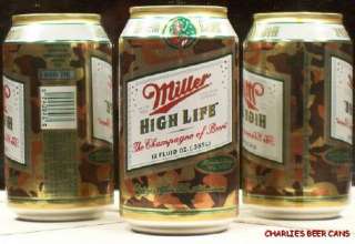 MILLER BEER A/A CAN \\\ CAMO /// MILWAUKEE WISC 344  