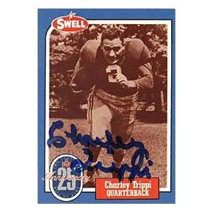  Charley Trippi Autographed 88 Swell Hall of Fame Card 