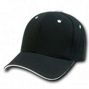    SANDWICH VISOR BASEBALL BLACK/WHITE HAT CAP HATS: Everything Else