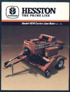Hesston 4570 Center Line Baler Brochure 1987  