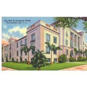   Vintage Postcard City Hall   St. Petersburg Florida: Everything Else