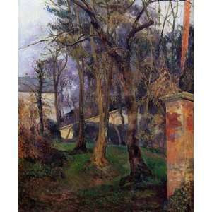  Oil Painting Abandoned Garden, Rouen Paul Gauguin Hand 