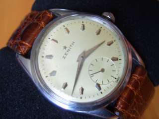 FABULOUS 1950S GENTS SS ZENITH MANUAL CAL 126 6   5 X SIGNED   MUST 