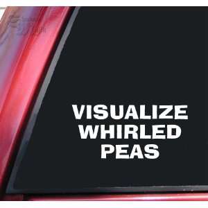  Visualize Whirled Peas White Vinyl Decal Sticker 