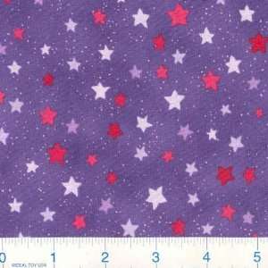  45 Wide Wizard & Whimsy Stars Purple Fabric By The Yard 