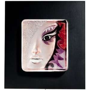  Afrodite Purple Artlight Etched Crystal Framed Sculpture 