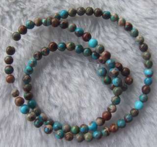 4mm 15inch Blue Africa Turquoise Round Beads  