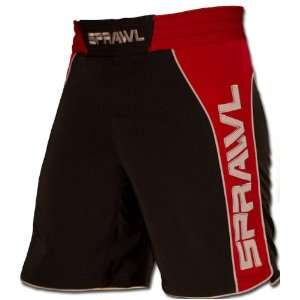 SPRAWL MMA Fight Shorts   Fusion II Stretch Series BLACK 
