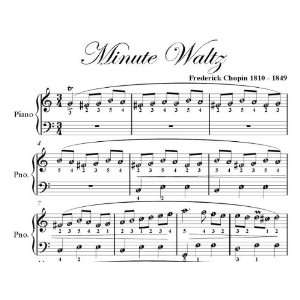   : Minute Waltz Chopin Easy Piano Sheet Music: Frederick Chopin: Books