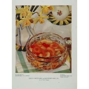 1935 Fruit Salad Vase Daffodils Original Color Print   Original Print