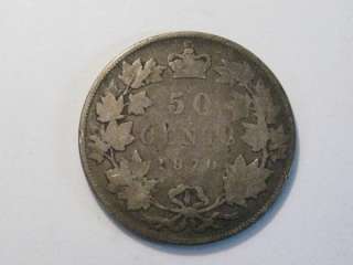 1870 Sterling Silver Fifty cent coin. Canada. Better date. #2  