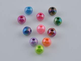 500 mix acrylic spacer loose beads charms findings 6mm  