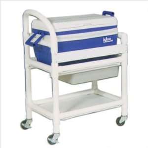 MJM International 810 Hydration Cart with 48 Quart Ice Chest and Side 