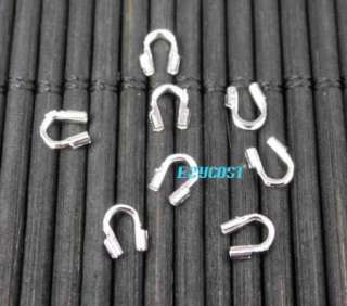 Findings Crimp Loop Wire Protectors 500x Silver Plated  