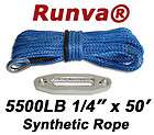 THICK x 80 ft. LONG SYNTHETIC WINCH ROPE 22,000 lb  