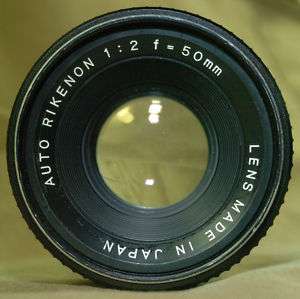 Auto Rikenon 50mm f/2 MF prime lens, M42 mount, Nice!  