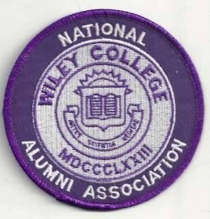 Wiley College National Alumni Association Texas patch  