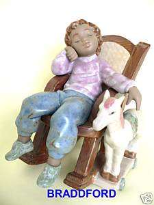 LLADRO 5846 Boy Asleep * All Tuckered Out *MINT in GRES  