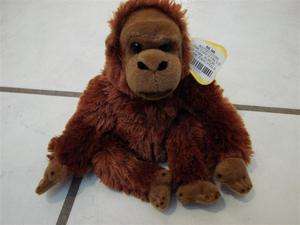   gorilla monkey new with tags 8 tall stuffed wild animal plush  
