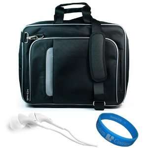 : Black Messenger Carrying Bag with Removable Shoulder Strap for Coby 